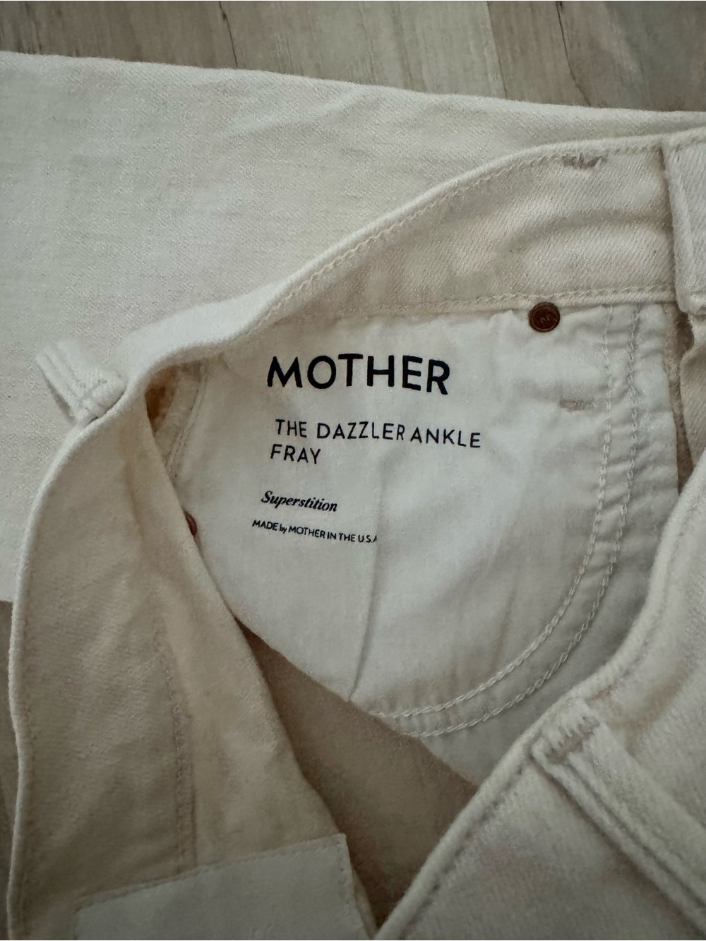 MOTHER Cream Straight-Leg High-Rise Jeans - Picture 4 of 8